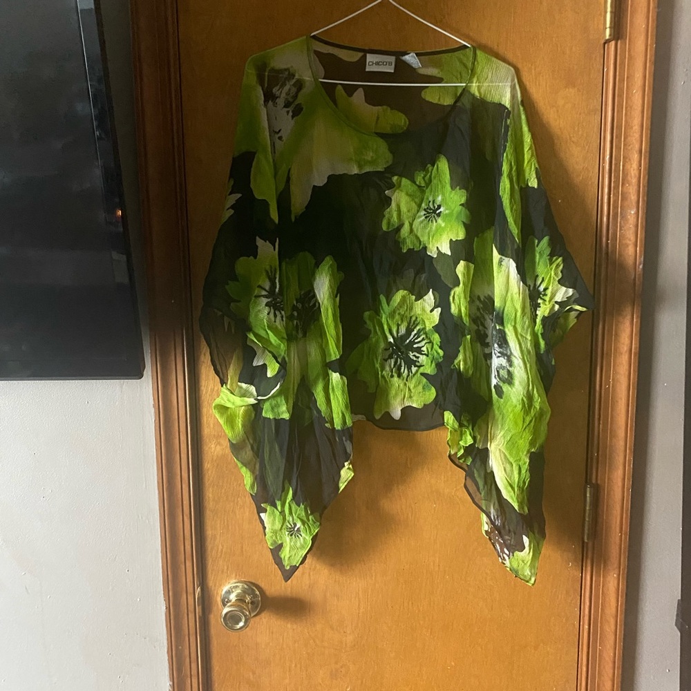 Chico’s sheer (silk) topper